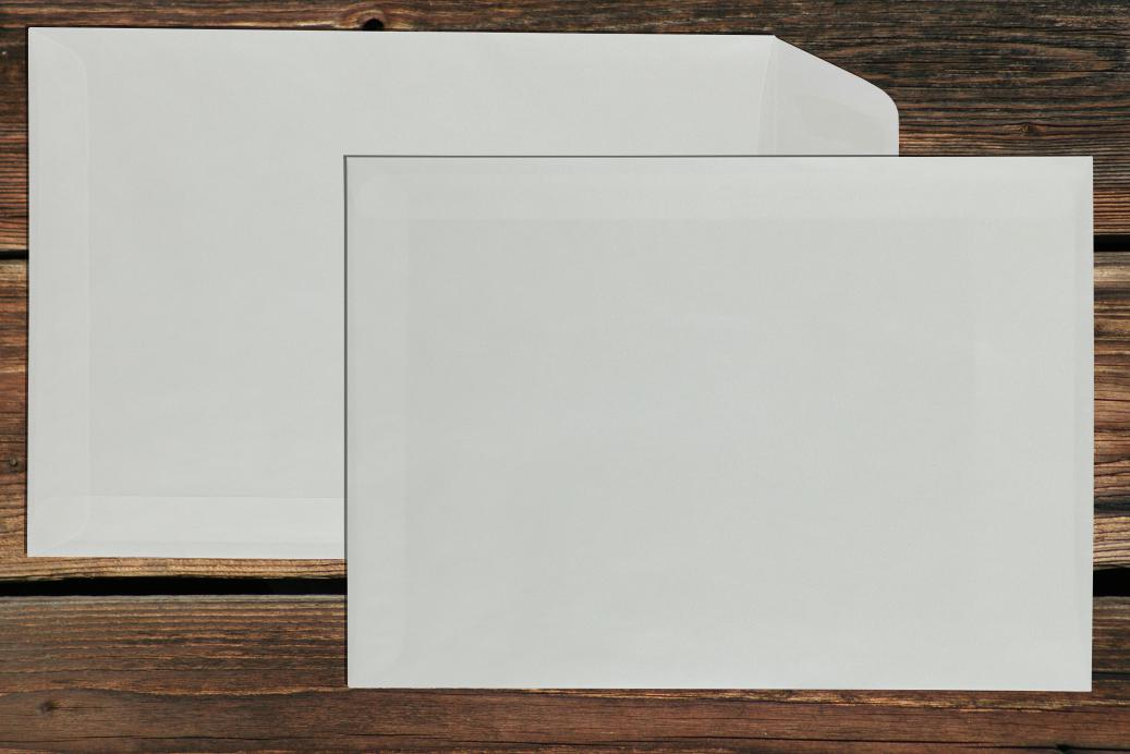 Versandtaschen C5 162x229 mm Nassklebend Pergamin Weiß 80 g/qm